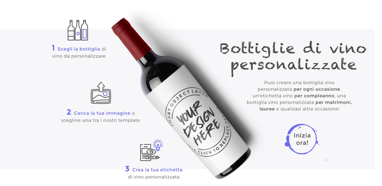 Bottiglie vino personalizzate crea la tua etichetta online su Grandi Bottiglie